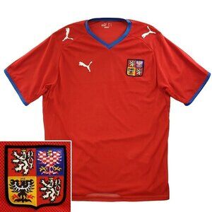 Puma Czech Republic Soccer Jersey USP 2008-09 Home Shirt Crest Men's Large